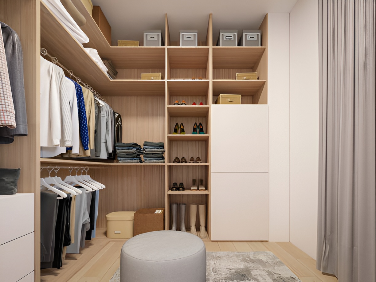 small walk-in closet